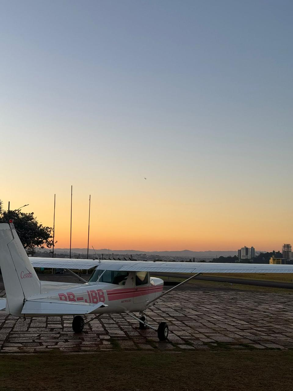 Aeronave Cessna Jbb Por Do Sol